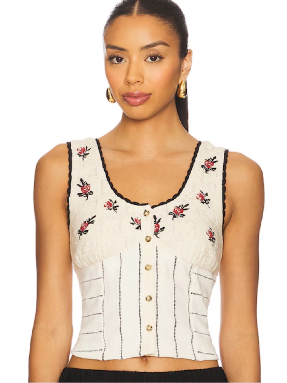 Free people Rosebud knit top